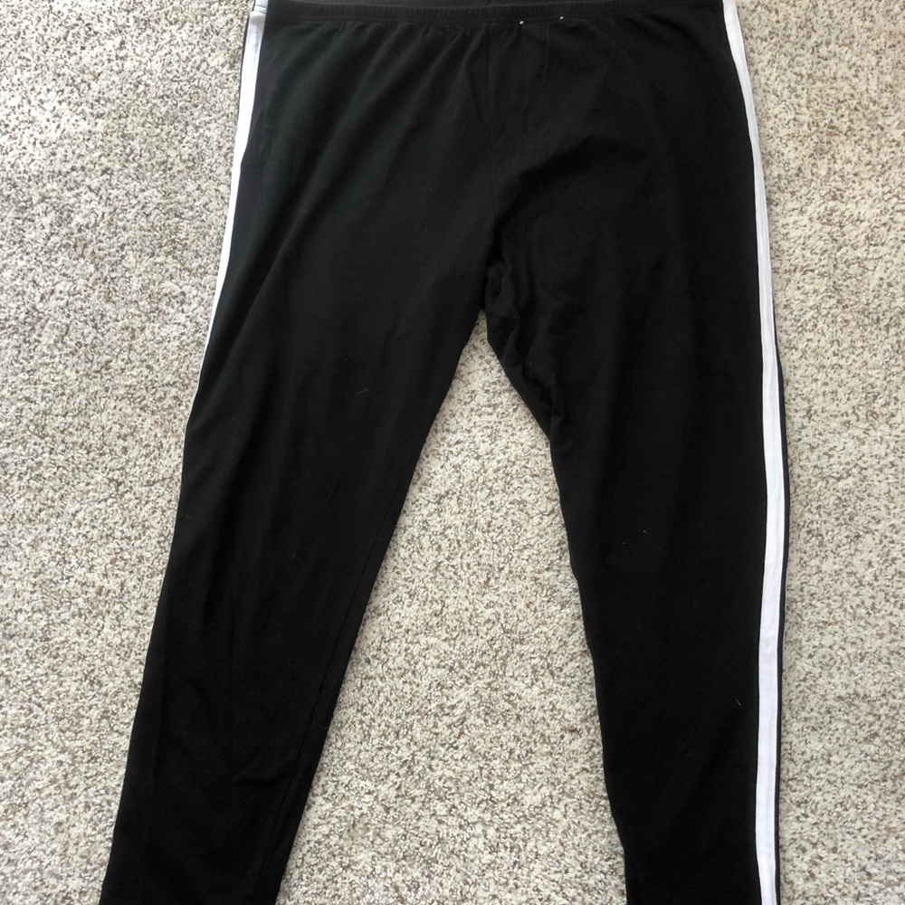 Black with white striped leggings!!